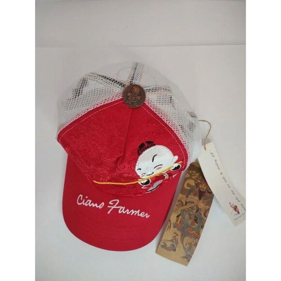 Ciano Farmer Samurai Baseball Hat Snapback Red NWT - Picture 7 of 16